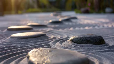 Kamienie i żwir - fundament ogrodu zen