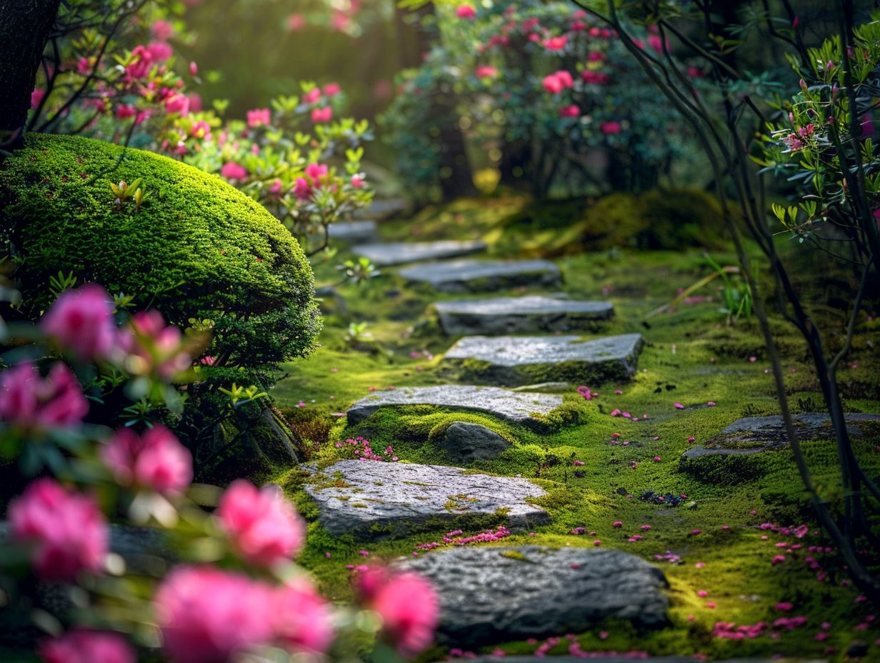 Mosty i ścieżki w ogrodzie japońskim